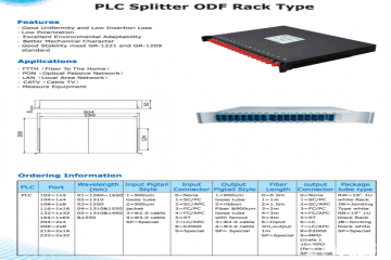 Rack Type PLC splitter specification